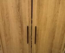 Modern Light Oak 2-Door Storage Cabinet Cupboard