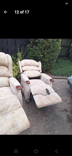 2 x riser recliner electric armchairs