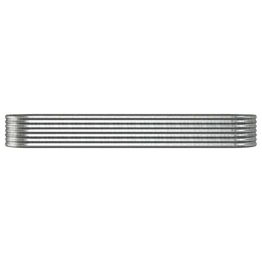 Garden Raised Bed Galvanised Steel 296x80x36 cm Silver