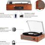 Vinyl Record Player Turntable with Built-in Bluetooth Receiver & 2 Stereo Speakers, 3 Speed 3 Size Portable Retro Record Player for Entertainment and Home Decoration Image 4
