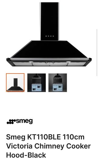 Smeg 110cm Extractor hood black (brand new in box)