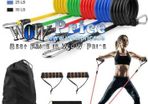 37844 11Pcs Resistance Bands Set Pull Rope Gym Home Fitness Workout Crossfit Yoga Tube