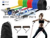 37844 11Pcs Resistance Bands Set Pull Rope Gym Home Fitness Workout Crossfit Yoga Tube
