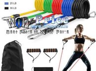 main image for ad 37844 11Pcs Resistance Bands Set Pull Rope Gym Home Fitness Workout Crossfit Yoga Tube
