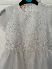 communion dress , matching bag , balero jacket
