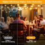 FREE EXPRESS SHIPPING Outdoor String Lights, 120FT ST38 LED Festoon Lights Outdoor, IP44 Waterproof Globe Garden String Lighting with 60+2 Bulbs, 2200K Outside Patio Lights Image 4
