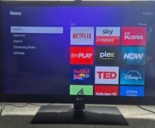 42" LG Full HD TV + Roku Smart Box Bundle (With Original Remotes)