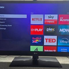 42" LG Full HD TV + Roku Smart Box Bundle (With Original Remotes)