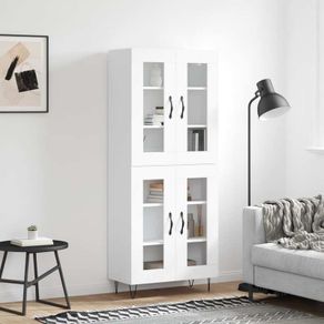 Highboard White 69.5x34x180 cm