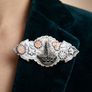 Victorian Nine Carat Gold And Srerling Silver Brooch Image 2