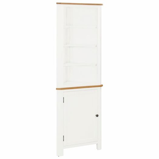 Corner Cabinet 59x36x180 cm Solid Oak Wood