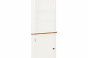 Corner Cabinet 59x36x180 cm Solid Oak Wood