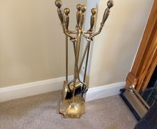 Brass fireplace utensils