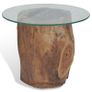 Coffee Table Teak Glass 50x40 cm Image 6