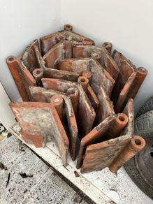 Red clay roof tiles