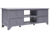 TV Cabinet Grey 115x30x40 cm Paulownia Wood