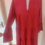 Boohoo exclusive tiered smock knee length dress with long sleeve in burgundy size UK14 EU42 Perfect condition Postage included Image 4