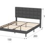 King Bed Frame, Easy Assembly, Sturdy Wooden Slat Image 6