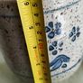 Early Nicholas Mosse Irish Stoneware Crock / Canister Blue Bird Motif With Lid But The Lid Cracked And Fixed 6 Inches Tall. Image 6