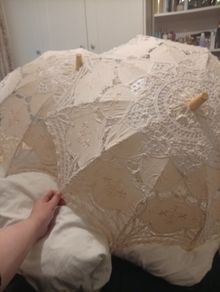 Vintage twin umbrellas