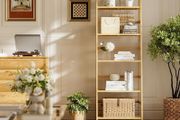 Bamboo Ladder Shelf, 5-Tier Bookshelf