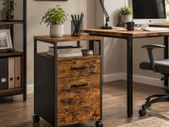Industrial Mobile Filing Cabinet with Drawers & Hanging File