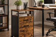Industrial Mobile Filing Cabinet with Drawers &amp; Hanging File