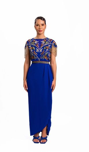 Lollies Embellished Midi Curve Dress