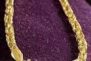 Silver 22gr gold plated chain men
