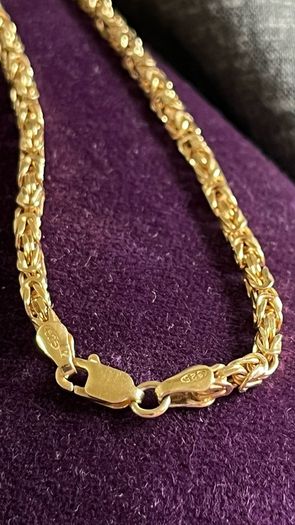 Silver 22gr gold plated chain men