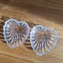 vintage lead crystal heart-shaped trinket box lid Image 2