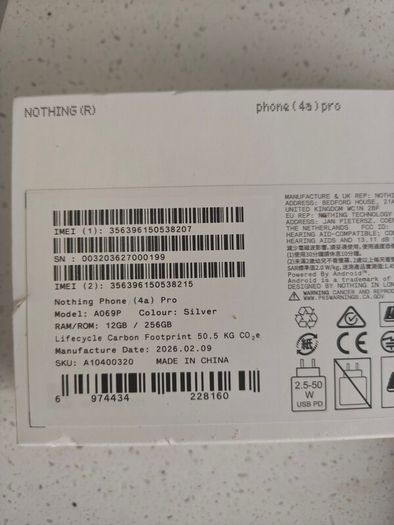nothing phone 4a pro 12gb ram 256gb dual SIM