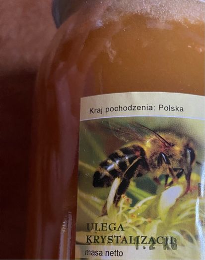 organic 100% natural raw pure honey jar 1,25kg