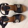 Brand New Black Leather Strapped Heels Size 6 Image 3