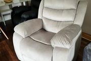 Single Chair Fabric Recliner Sofa - Brown