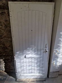 white pvc external door