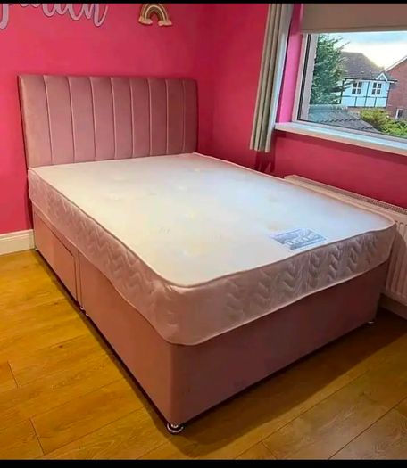 Double 4ft6 5ft King And 6ft Superking Sizes Divan Beds Instock. Tufted Mattresses And Optional Drawers Available