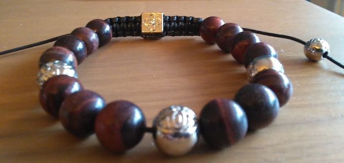 Tiger Eye Buddha Bead Bracelet MenJewellery Shamballa On Trend Designer Surfer