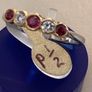 New 18ct White & Yellow Gold Ruby & Diamond Ring Image 2