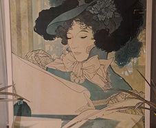 Vintage Framed Art Nouveau Poster