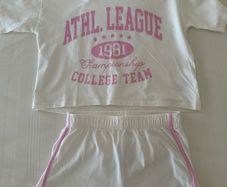 Girls summer t-shirt and short set Age 10-11 years