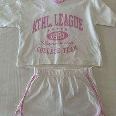 Girls summer t-shirt and short set Age 10-11 years