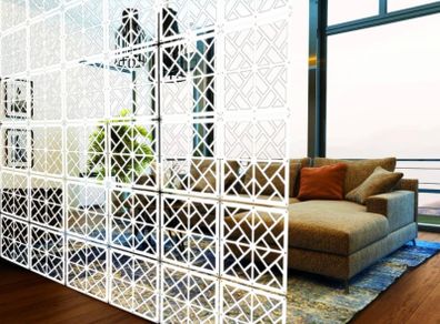 Hanging Room Divider,10 Pieces Wood-Plastic 5mm Thick Screen Panel for Living Room and Beding Room MULTIPLE DESIGNS AVAILABLE, SEE PHOTOS (FREE POSTAGE)
