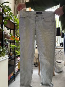 Levi striped crop trousers