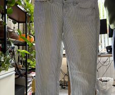 Levi striped crop trousers
