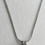 Vintage 18K white Gold Plated Caged Pearl Necklace length 16" - 5,7g Image 6