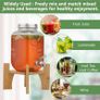 Brand New 4L Glass Drinks Dispenser with Faucet, Water Dispenser with Bamboo Stand, Image 4
