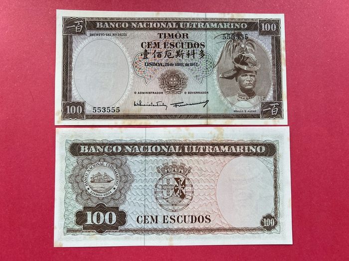 Timor  100 Escudos  1963. Scarce