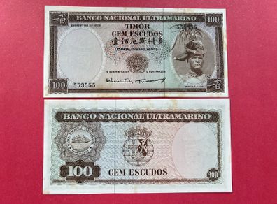 Timor  100 Escudos  1963. Scarce