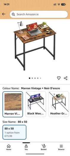 Compact Writing Desk - 80 x 50cm - Like New
